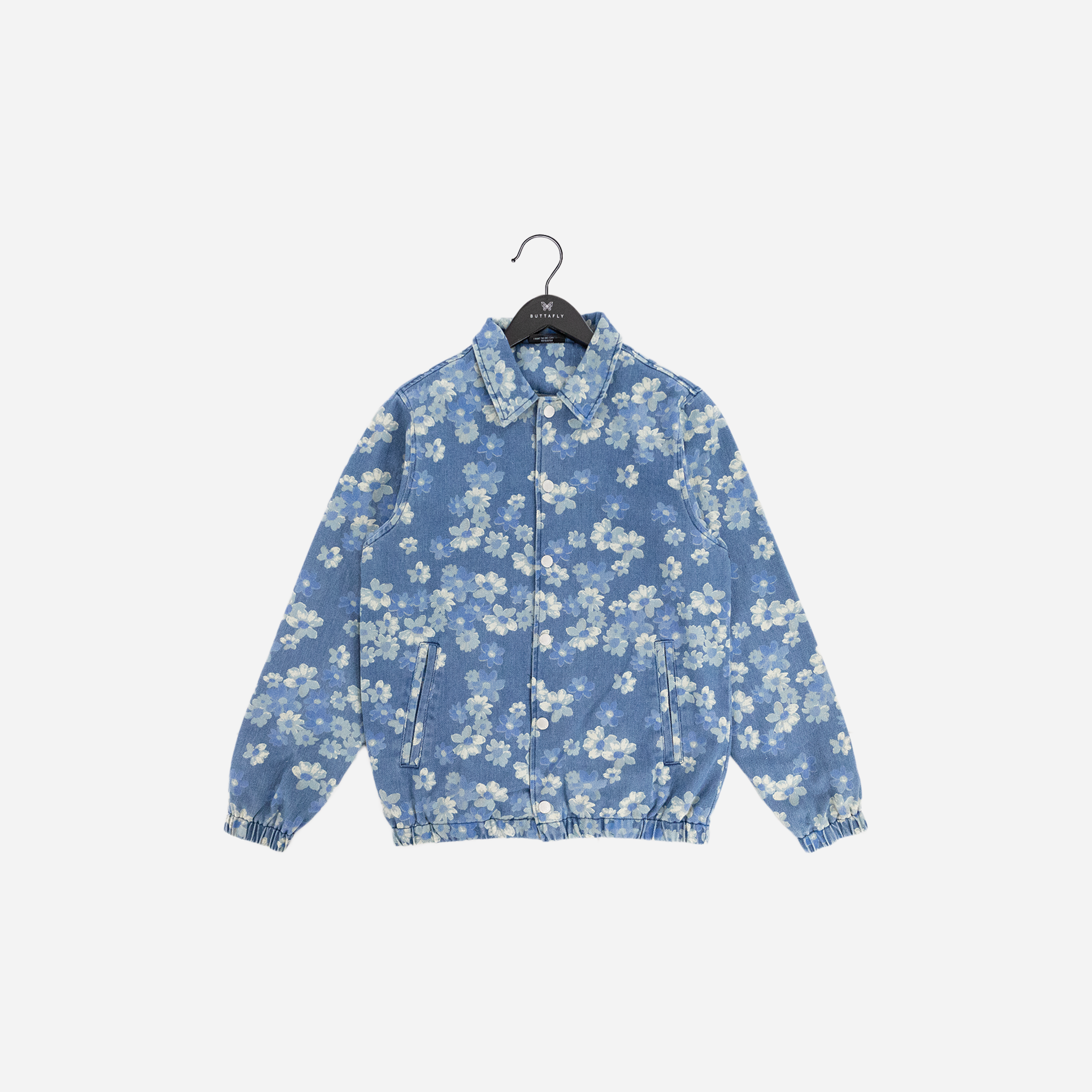 Pleasures Garden Denim Coach Jacket by Buttafly - Shop Now