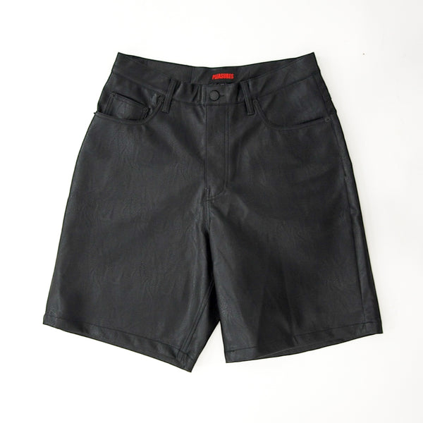 PLEASURES -Plaster baggy shorts P25SU025-Black