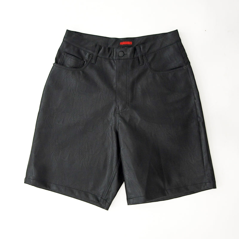 PLEASURES -Plaster baggy shorts P25SU025-Black