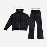 Hudson 528B Studded Metal Sweat Suit Blk