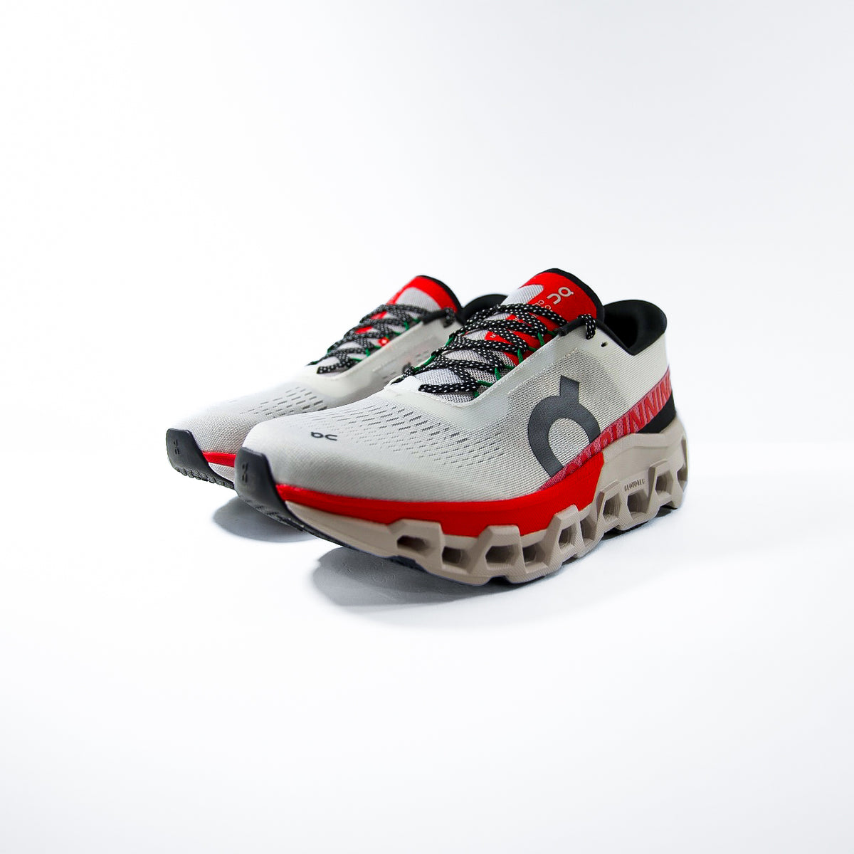 On Cloudmonster Mens Running Shoes White Red Black 3ME10122906 Size 11 Men main image 2