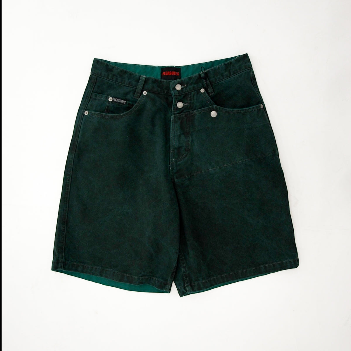 PLEASURES -Apollo Baggy shorts P25SU024-Forest – Buttafly