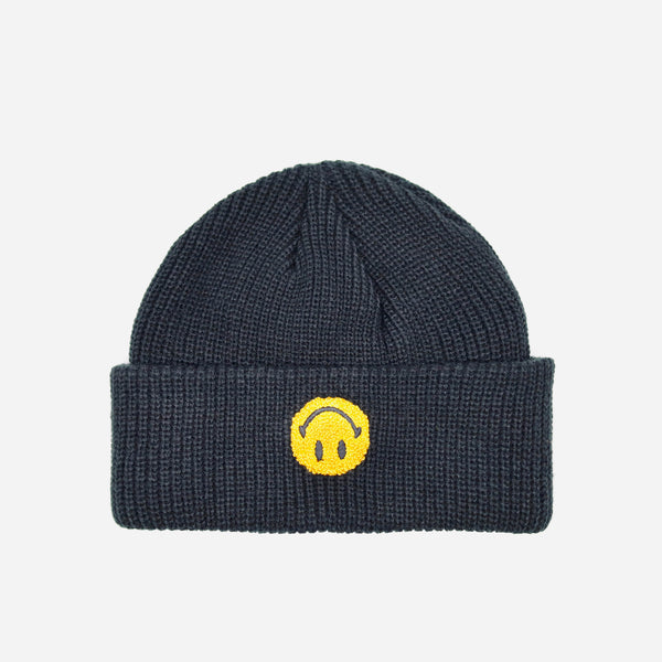 Market Smiley Upside Down Beanie Black 390000453