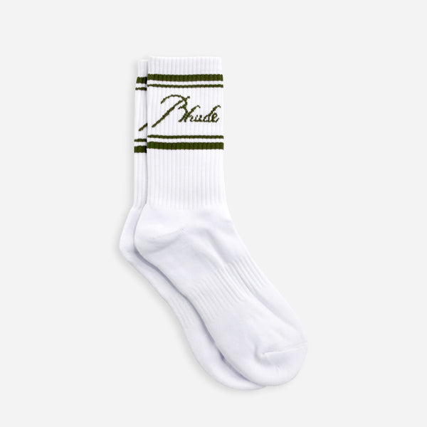 Rhude Striped Script Sock RHPS25SO03117