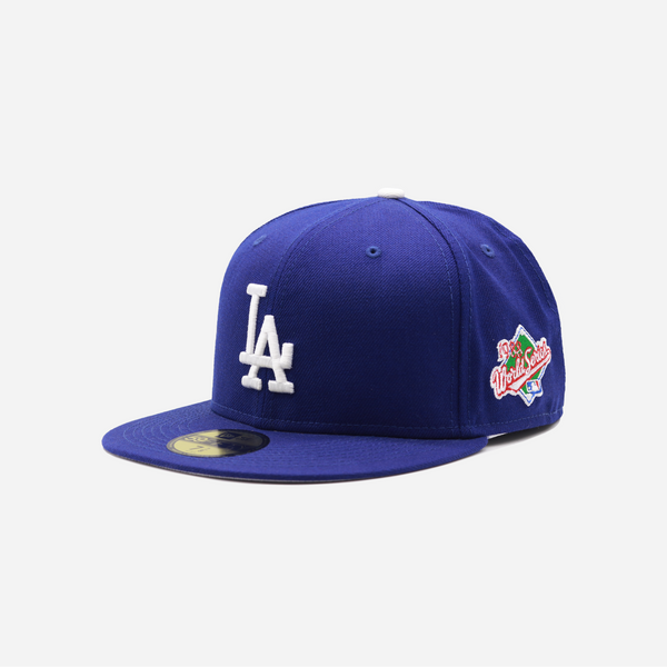 Royal Blue Los Angeles Dodgers Pink Bottom 1988 World Series Side Patc –  Exclusive Fitted Inc.