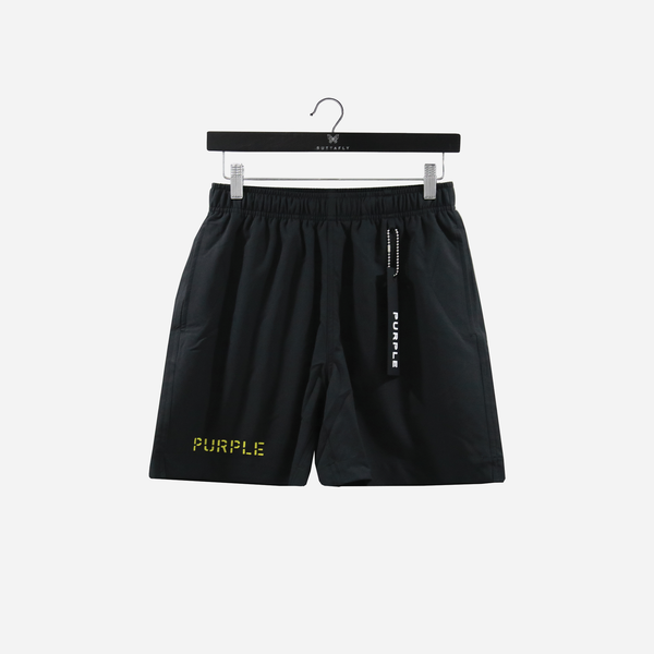 Purple Brand Solid Black Swim Shorts P504-WSBS222