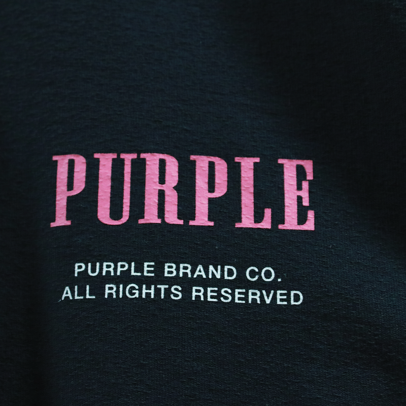 Purple Brand Textured Jersey SS Tee Distorted Black Beauty P104-JBDT422