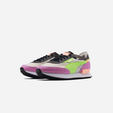 PUMA Women’s Future Rider Cutout Athletic Shoe - Fizzy Lime / Light Pink