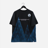 And Wander hand painted mountain tee - Black
