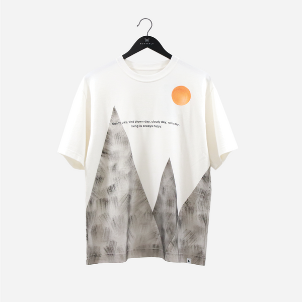 And Wander hand painted mountain tee - Off White