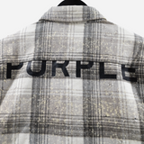 Purple Brand Plaid LS Shirt P331-PSBG223