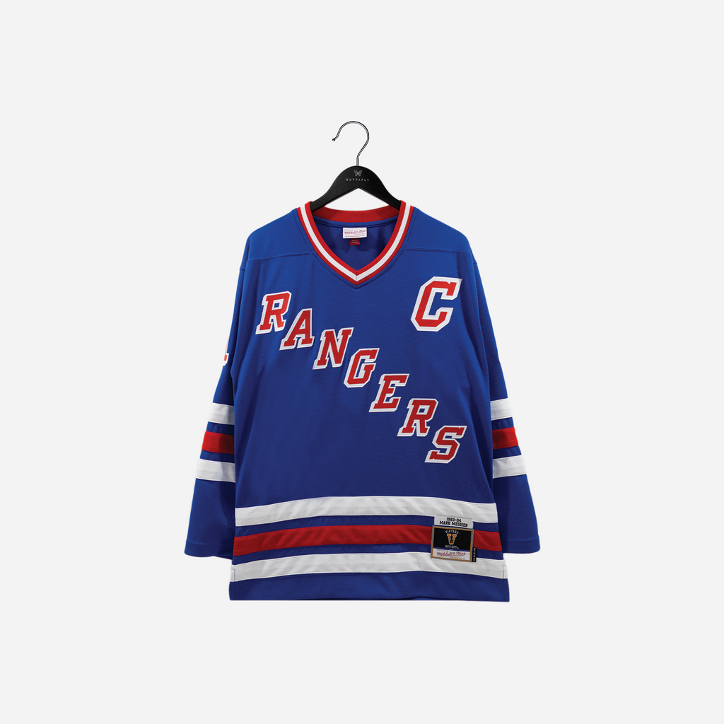  Mark Messier New York Rangers 1993-94 Blue Line Replica Player  Jersey (Medium) : Sports & Outdoors