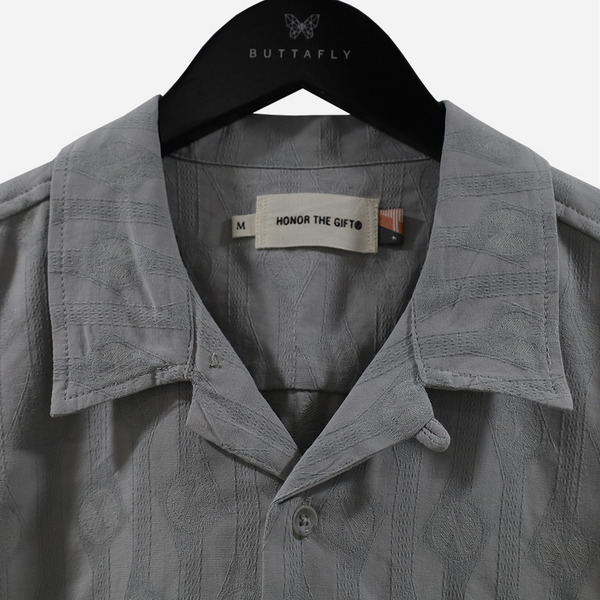Honor The Gift Century Camp S/S Button Up Grey HTG220230