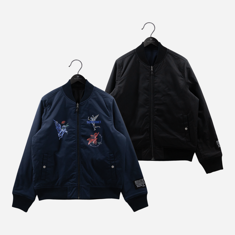 Ksubi NFT Reversible Bomber Jacket Midnight MSP23JK001